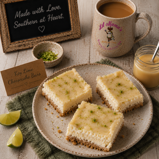 Lil Mama's Creamy Key Lime Cheesecake Bars