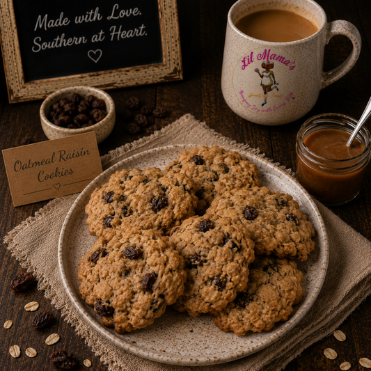 Lil Mama’s Classic Oatmeal Raisin Cookies