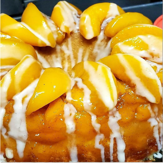 Lil Mama's Signature Peach Cobbler Cake