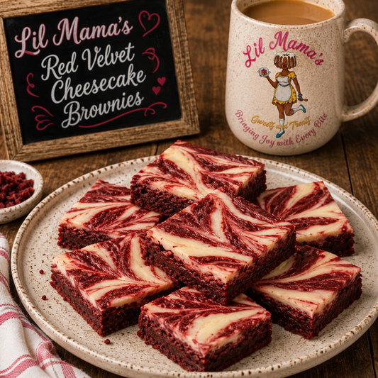 Lil Mama’s Velvet Swirl Cheesecake Brownies
