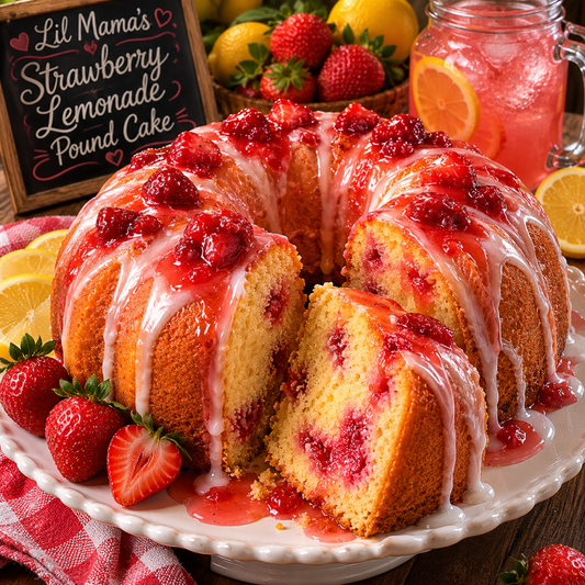 Lil Mama's Classic Strawberry Lemonade Pound Cake